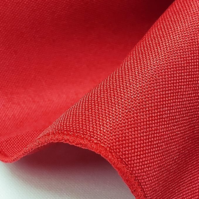 TableLinensforLess 17"x17" Polyester Cloth Napkins, Set of 6 (Holiday Red) | Easy-Care, No-Iron Finish, Superior Color Retention, Machine Washable