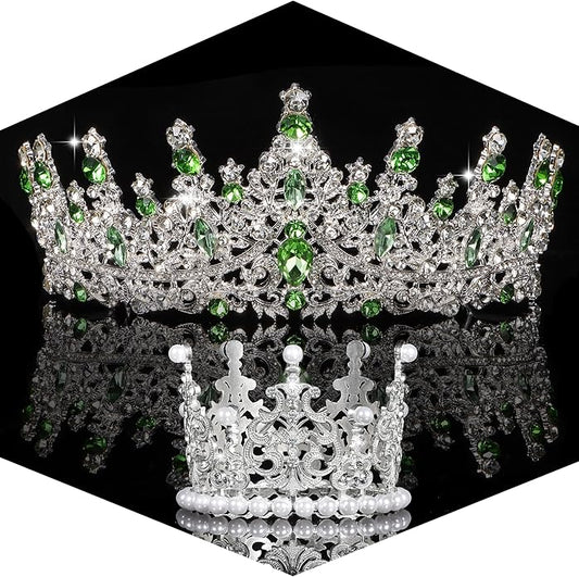 Crowns for Women - Tiaras for Women Crystal Queen Crown for Birthday Costume Party Celebration
