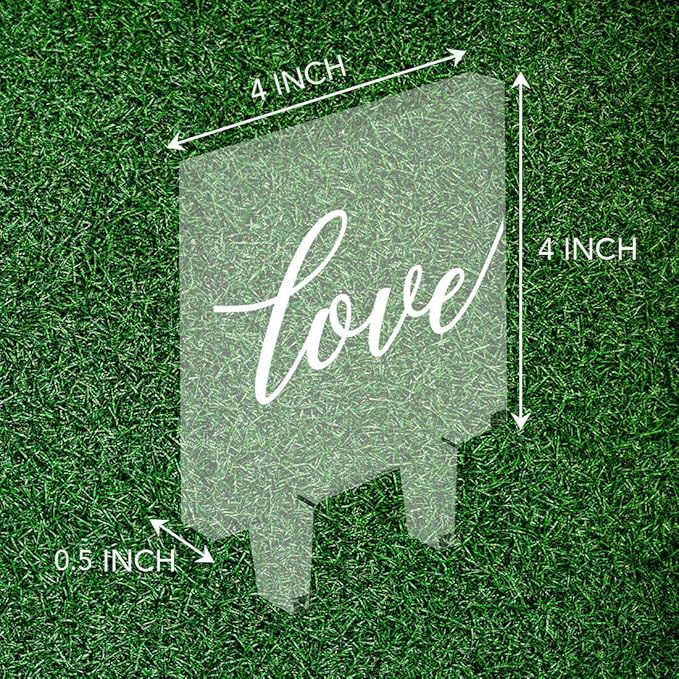 Andaz Press Love Custom Wedding Cake Topper, Acrylic Square Couple Cake Topper