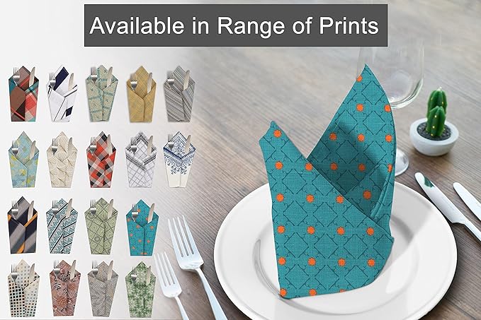 RUVANTI Cloth Napkins Set of 12 Cotton 100%, 18x18 Inches Napkins Cloth Washable, Soft, Absorbent. Cotton Napkins for Parties, Christmas, Thanksgiving, Weddings, Dinner Napkins Cloth - Combo