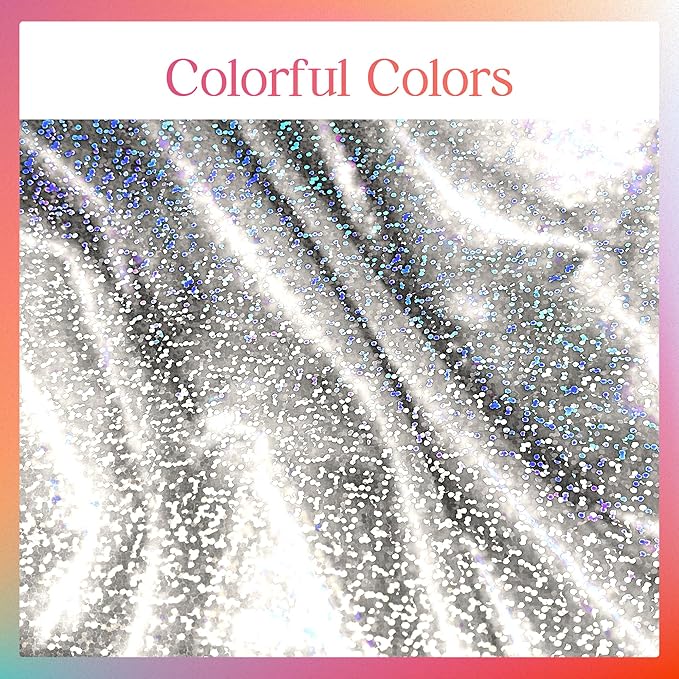 2 pcs Silver Holographic Tablecloths Shiny Disco Laser Table Cloths 40" x 108" Iridescence Plastic White Table Cover for Birthday Party Decoration Wedding Christmas Winter Grad Party Supplies