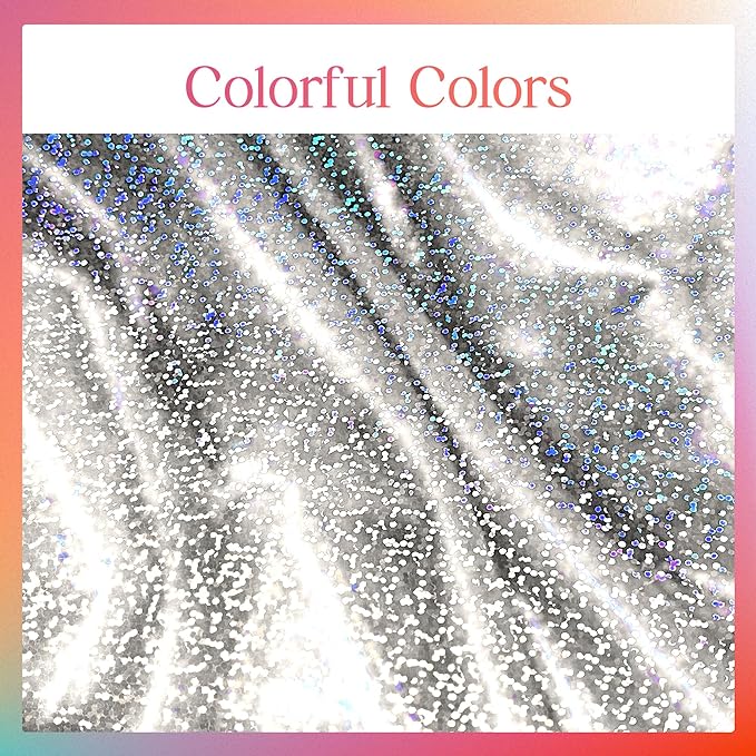 1 pcs Silver Holographic Tablecloths Shiny Disco Laser Table Cloths 40" x 108" Iridescence Plastic White Table Cover for Birthday Party Decoration Wedding Christmas Winter Grad Party Supplies