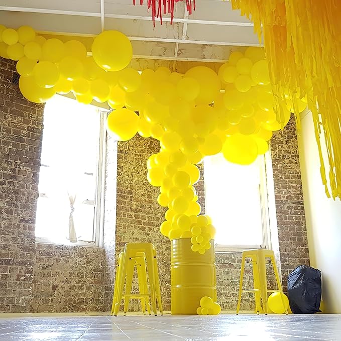PartyWoo Yellow Balloons 50pcs 12 Inch Yellow Latex Helium Balloons for Birthday Baby Shower Graduation Sunflower Anniversary Engagement Bee Hawaiian Beach Lemon Theme Party Decorations Yellow-Y55