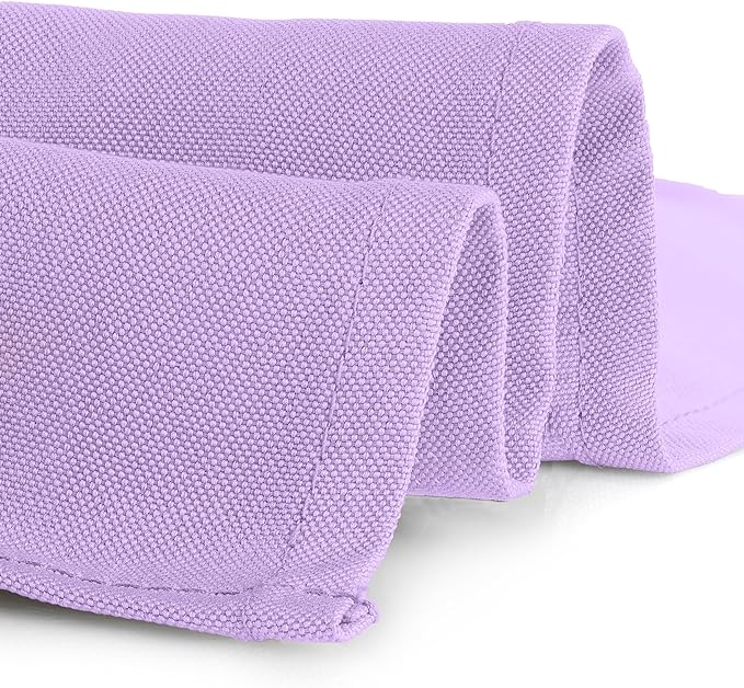 Gee Di Moda Fitted Tablecloth - 48 x 30 Inch Lavender Fitted Table Cloth for 4 Foot Rectangle Table - Heavy Duty Washable Fabric - for 4 Ft Buffet Table Holiday Party Dinner Wedding & Trade Show