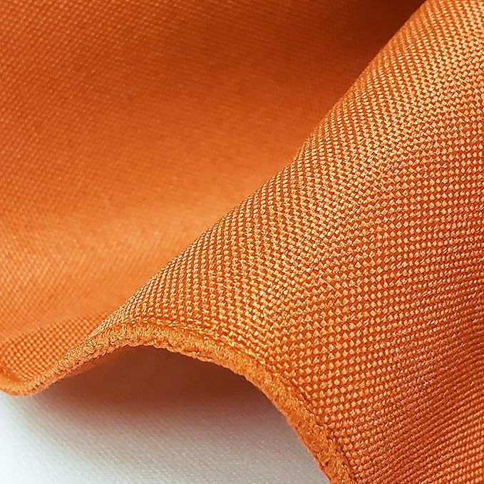 TableLinensforLess 17"x17" Polyester Cloth Napkins, Set of 12 (Pumpkin Orange) | Easy-Care, No-Iron Finish, Superior Color Retention, Machine Washable