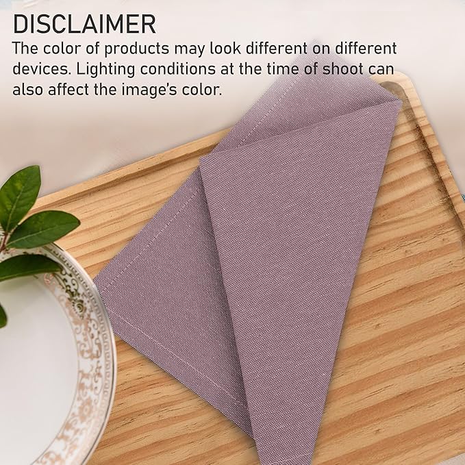Ruvanti Cloth Napkins Set of 12, 18x18 Reusable Napkins Cloth Washable, Soft & Durable Table Napkin, Poly Cotton Fabric Dinner Napkins for Parties, Christmas, Thanksgiving, Weddings - Burgundy