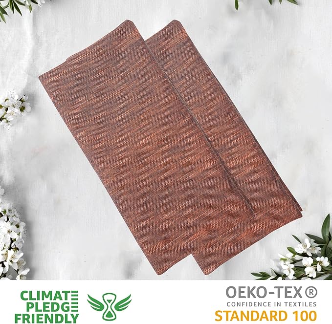 Urban Villa Halloween Cloth Napkins Black/Orange Dinner Napkins (Set of 12) 20"x20" 100% Cotton Slub Chambray Absorbent Napkins Soft Durable Reusable Washable Ideal for Everyday wedding Parties Events