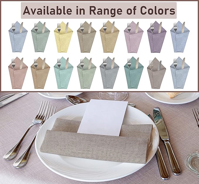 Ruvanti Cloth Napkins Set of 12, 18x18 Reusable Napkins Cloth Washable, Soft & Durable Table Napkin, Poly Cotton Fabric Dinner Napkins for Parties, Christmas, Thanksgiving, Weddings - Thunder