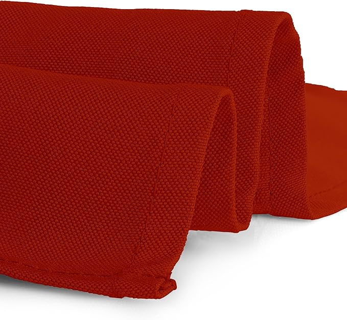 Gee Di Moda Fitted Tablecloth - 72 x 30 Inch Burnt Orange Fitted Table Cloth for 6 Foot Rectangle Table - Heavy Duty Washable Fabric - for 6 Ft Buffet Table Holiday Party Dinner Wedding & Trade Show