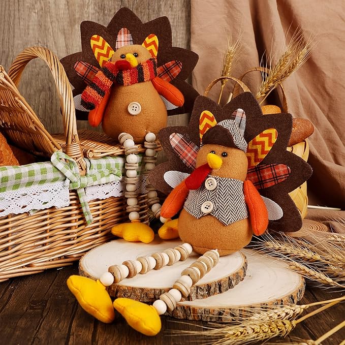 FORUP 14 Inch Turkey Thanksgiving Decoration for Home Autumn Fall Thanksgiving Harvest Decorations