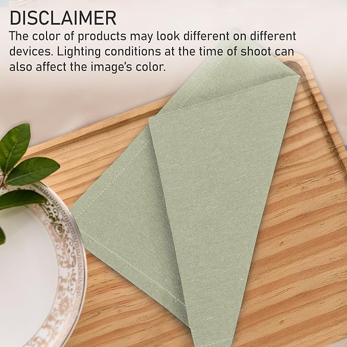 Ruvanti Cloth Napkins Set of 12, 18x18 Reusable Napkins Cloth Washable, Soft & Durable Table Napkin, Poly Cotton Fabric Dinner Napkins for Parties, Christmas, Thanksgiving, Weddings - Olive Branch