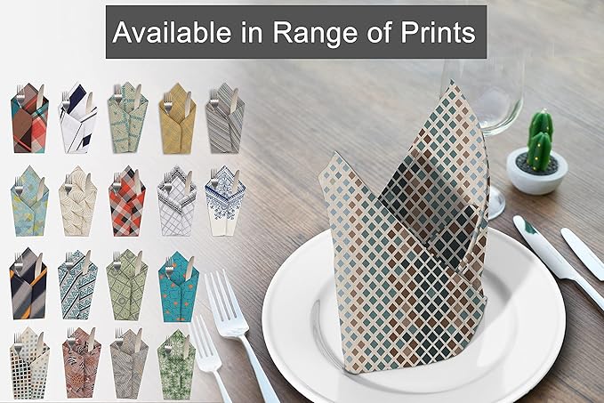 RUVANTI Cloth Napkins Set of 6 Cotton 100%, 18x18 Inches Napkins Cloth Washable, Soft, Absorbent. Cotton Napkins for Parties, Christmas, Thanksgiving, Weddings, Dinner Napkins Cloth - Faded