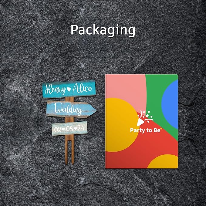 Personalized Beach Themed Wedding Cake Topper in Wood Custom Bride & Groom Names Initials Wedding Date Cake Decoration (Ocean)