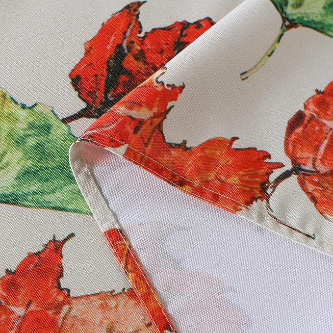 LUSHVIDA Thanksgiving Day Fall Leaves Table Runner, Washable Wrinkle Resistant Autumn Harvest Table Runner for Indoor/Outdoor Holiday Parties Decoration 14x108 inches
