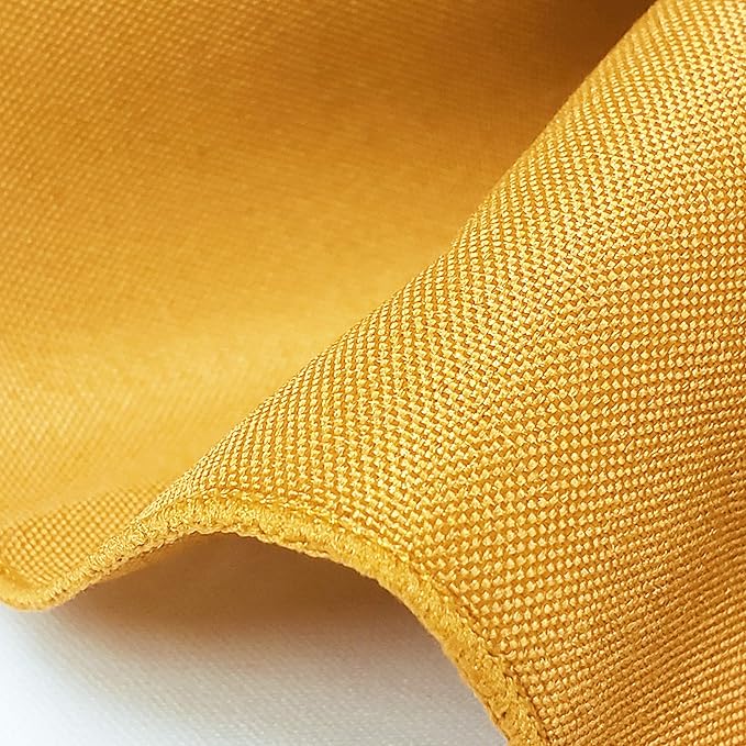 TableLinensforLess 17x17 Inch Polyester Cloth Napkins, Set of 6 (Gold)