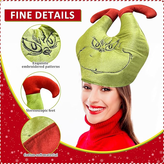 Christmas Hat,Gnome Hat, Strange Dr.Seuss Hats,Holiday Duck Cap for Xmas New Year Festive Party Supplies