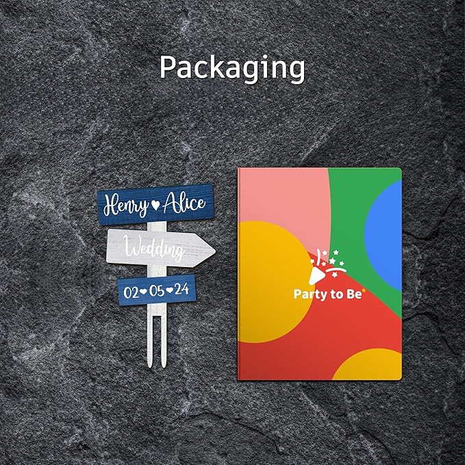 Personalized Ocean Themed Wedding Cake Topper in Wood Custom Bride & Groom Names Initials Wedding Date Cake Decoration (Navy)