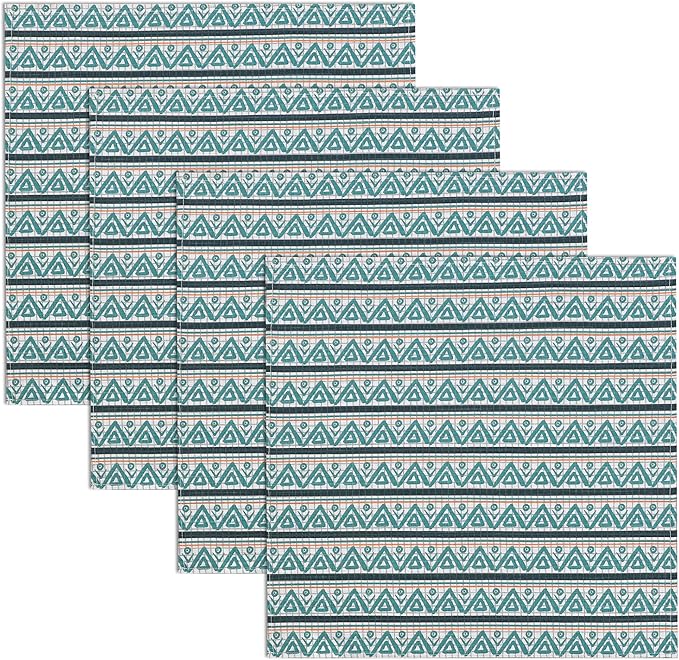 RUVANTI Cloth Napkins Set of 12 Cotton 100%, 18x18 Inches Napkins Cloth Washable, Soft, Absorbent. Cotton Napkins for Parties, Christmas, Thanksgiving, Weddings, Dinner Napkins Cloth - Kite