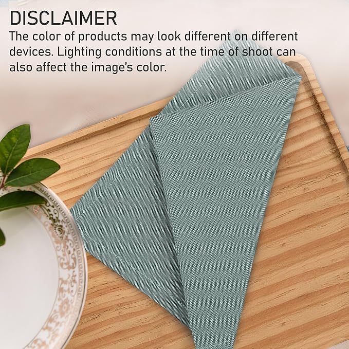 Ruvanti Cloth Napkins Set of 12, 18x18 Reusable Napkins Cloth Washable, Soft & Durable Table Napkin, Poly Cotton Fabric Dinner Napkins for Parties, Christmas, Thanksgiving, Weddings - Deep Teal