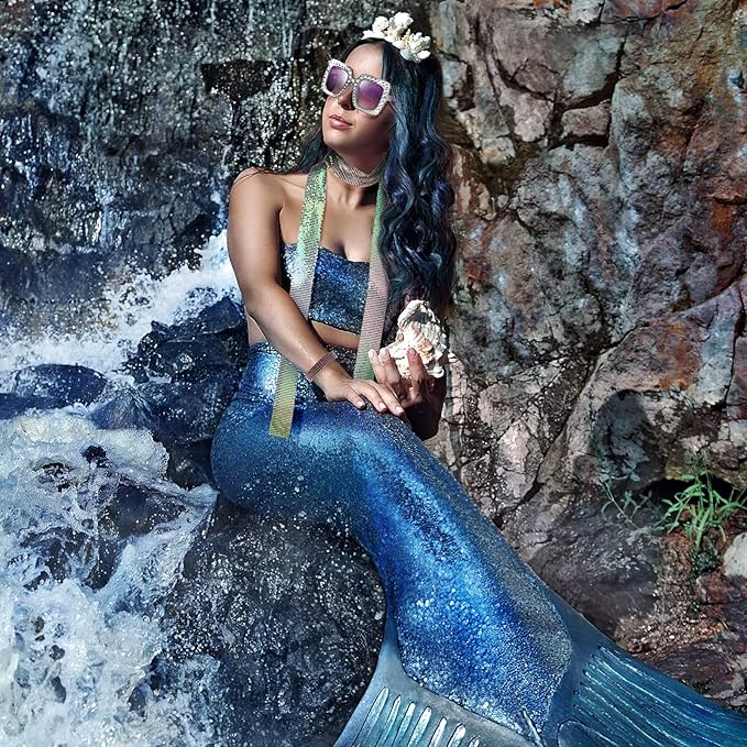 Sasylvia 5 Pcs 70s Disco Accessories Halloween Women Costume Jewelry Sequin Scarf Earrings Sunglasses Bracelet Headband