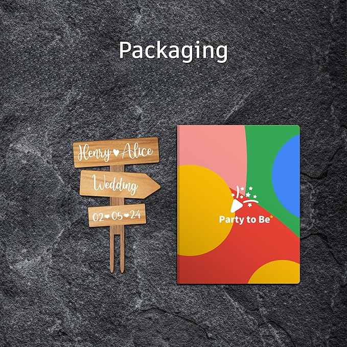 Personalized Rustic Wedding Cake Topper in Wood Custom Bride & Groom Names Initials Wedding Date Cake Decoration (Oak Texture)