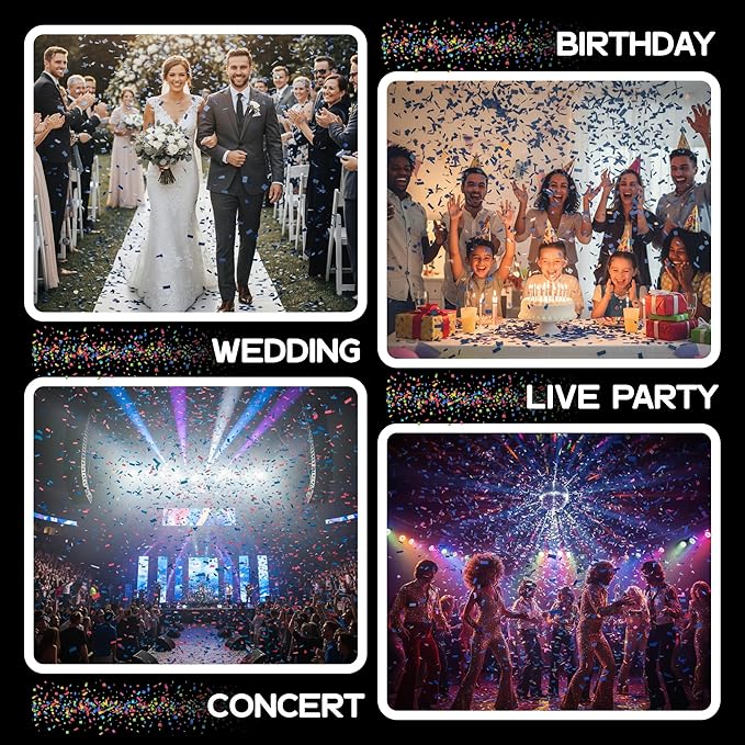 Ultimate Confetti Dark Blue Biodegradable Confetii - Rectangular Fluttering Tissue Paper Confetti for Cannon and Launcher use - Birthday Confeti, Wedding, Parties and Table Decoration - 1 lb, 16 oz