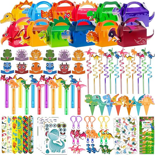 320PCS Dinosaur Birthday Party Decorations Favors Supplies, Dino Goodie Bags Fillers Stuffers for Kids Birthday Gifts