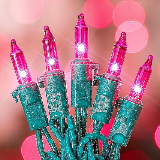 Purple Halloween Lights Outdoor,50 Count Incandescent Bulb Waterproof Fairy Lights，13FT UL Certified Mini String Lights for Holiday Decorations, Christmas,Halloween,Party, Xmas, Yard,Patio