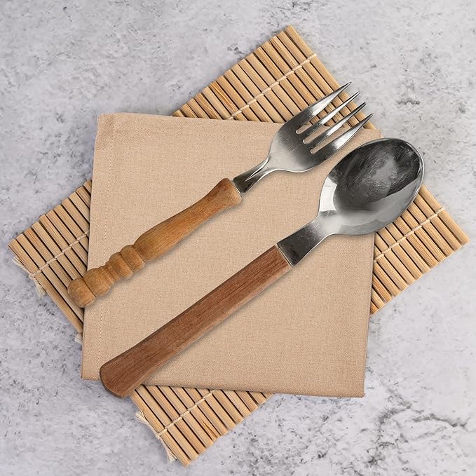 Dinner Cloth Napkins Set of 12, Premium Soft Cotton 18x18 Inches, Highly Absorbent, Hotel Quality Reusable & Washable Dinner Napkins with Mitered Corner Napkins for Home & Weddings - Taupe