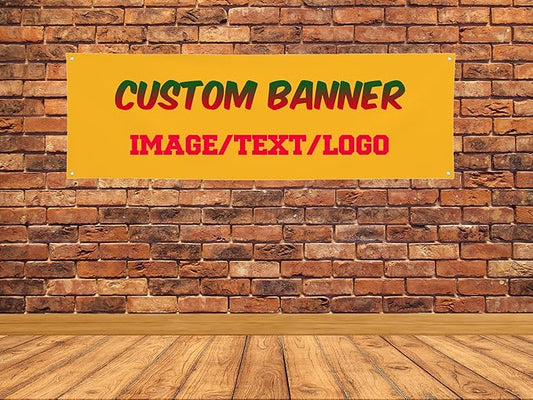 Custom Banners And Signs Customize With Photo Logo Text Personalized Banner For Parties Business Birthday Graduation Indoor Outdoor 24 X 71 Inch