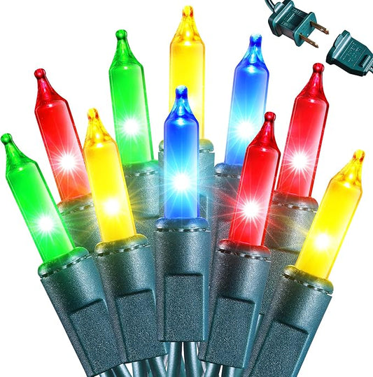 Joomer Mini Christmas String Lights - Total 39 FT 200 LED Plug-in String Light, Connectable Waterproof Fairy Lights for Indoor Outdoor Decor, Patio, Home,Christmas Decoration - Multicolor