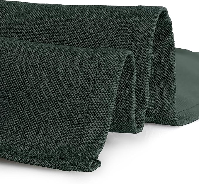 Gee Di Moda Fitted Tablecloth - 72 x 30 Inch Hunter Green Fitted Table Cloth for 6 Foot Rectangle Table - Heavy Duty Washable Fabric - for 6 Ft Buffet Table Holiday Party Dinner Wedding & Trade Show