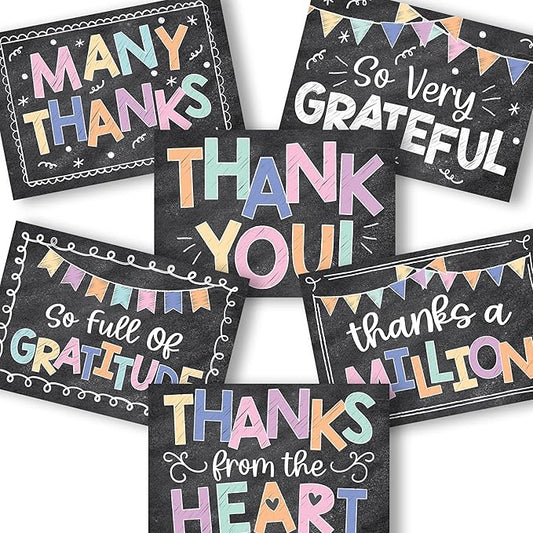 Hadley Designs Bulk Thank You Cards with Envelopes - 54 Kids Thank You Cards For Teachers, Cute Thanks Blank Cards and Envelopes, Fun Appreciation Note Card for Birthday, Baby Shower & Small Business