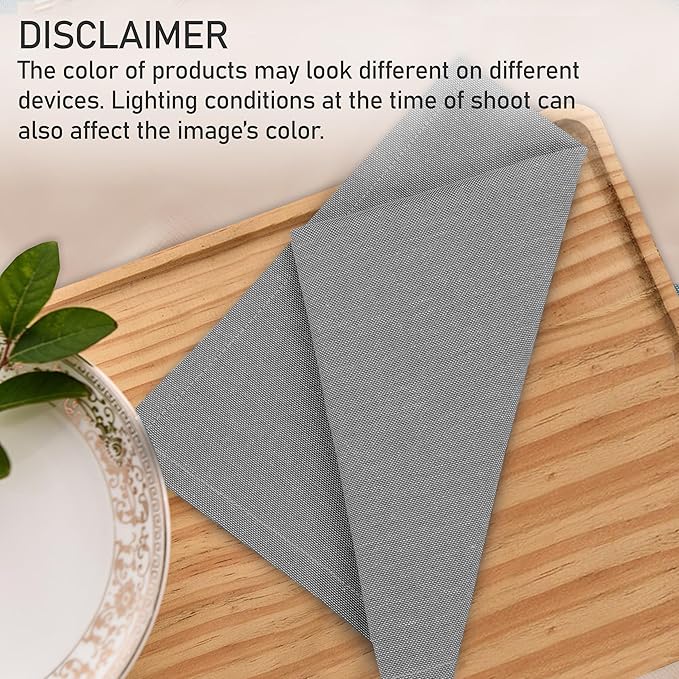 Ruvanti Cloth Napkins Set of 12, 18x18 Reusable Napkins Cloth Washable, Soft & Durable Table Napkin, Poly Cotton Fabric Dinner Napkins for Parties, Christmas, Thanksgiving, Weddings - Ombre Blue