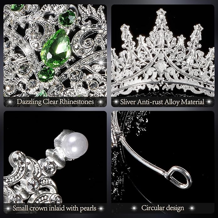 Crowns for Women - Tiaras for Women Crystal Queen Crown for Birthday Costume Party Celebration
