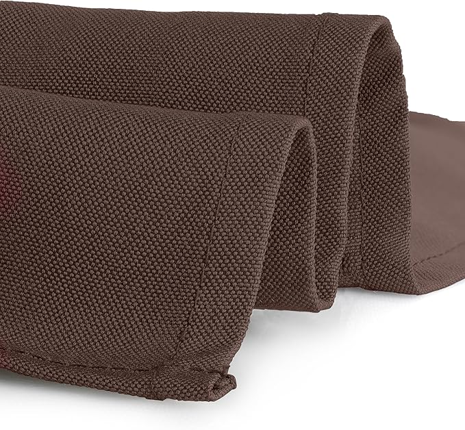 Gee Di Moda Fitted Tablecloth - 48 x 30 Inch Chocolate Fitted Table Cloth for 4 Foot Rectangle Table - Heavy Duty Washable Fabric - for 4 Ft Buffet Table Holiday Party Dinner Wedding & Trade Show