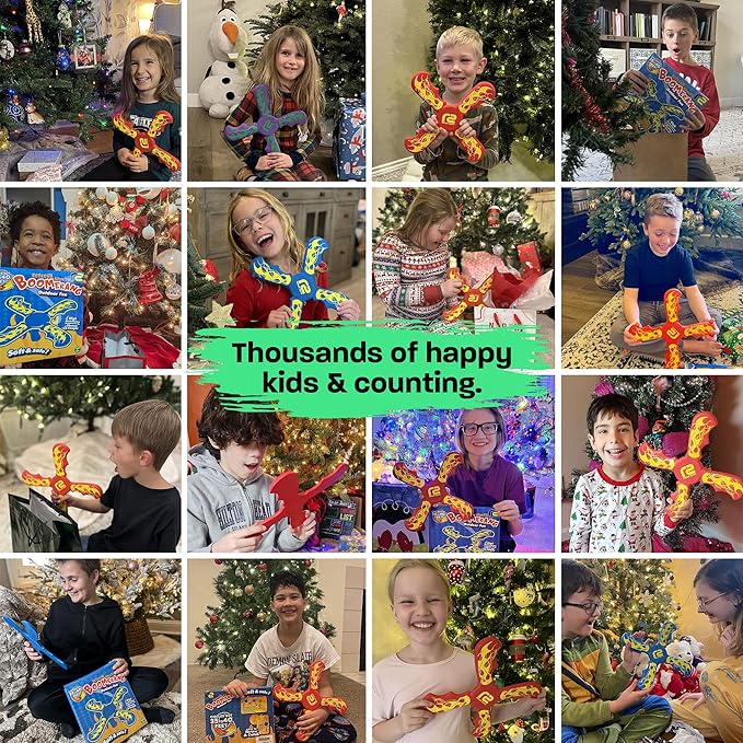 Boomerang for Kids - Boo Basket Stuffers For Kids - Best Gifts for Boys & Girls Gift Ideas - Kid Stocking Stuffers & Fun Holiday Presents Outdoor Toys - Fun Children Birthday Party Favors & Goodie Bag