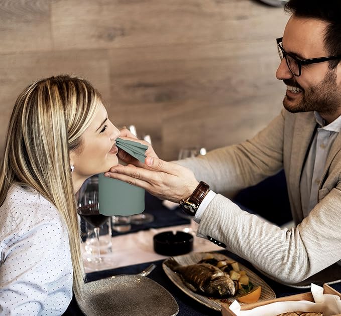 Utopia Home [24 Pack, Light Grey] Cloth Napkins 20x20 Inches, 100% Polyester Hemmed Edges, Washable and Reusable Ideal for Parties, Weddings and Dinners