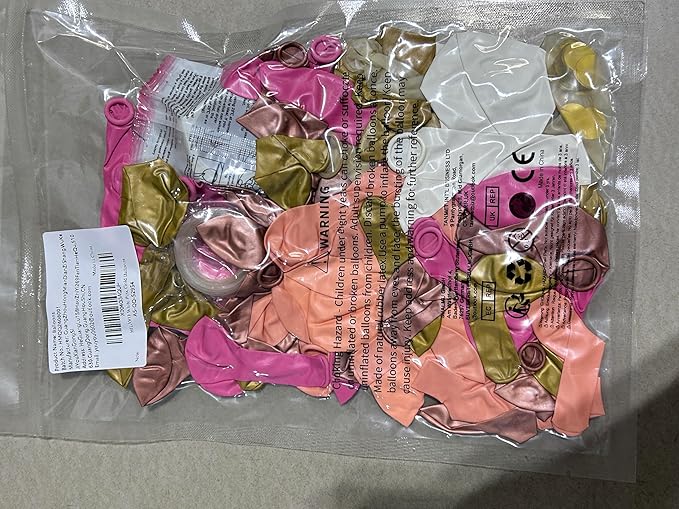 Rose Gold Balloon Arch Kit Nude Light Pink Gold Confetti Party Balloon Garland Metallic Pink White Pastel Orange Balloons for Women Princess Baby Shower Bridal Wedding Brithday Party Decor