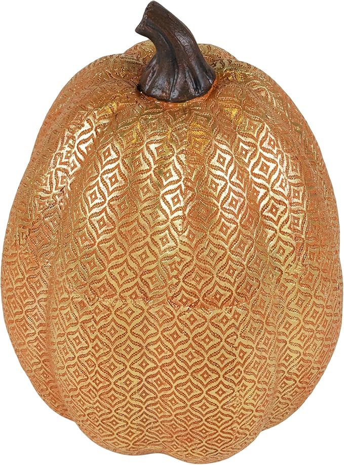 Northlight Embossed Fall Harvest Pumpkin Decoration - 9.75"