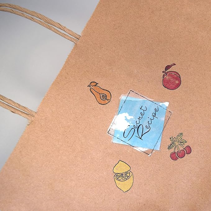 Prime Line Packaging Medium Brown Paper Bags with Handles, Kraft Gift for Small Business, Shopping, Boutiques, Retail Store, Bulk, 10x5x13, 25 Pack