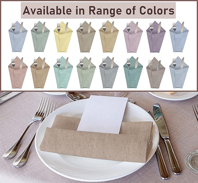 Ruvanti Cloth Napkins Set of 6, 18x18 Reusable Napkins Cloth Washable, Soft & Durable Table Napkin, Poly Cotton Fabric Dinner Napkins for Parties, Christmas, Thanksgiving, Weddings - Rust