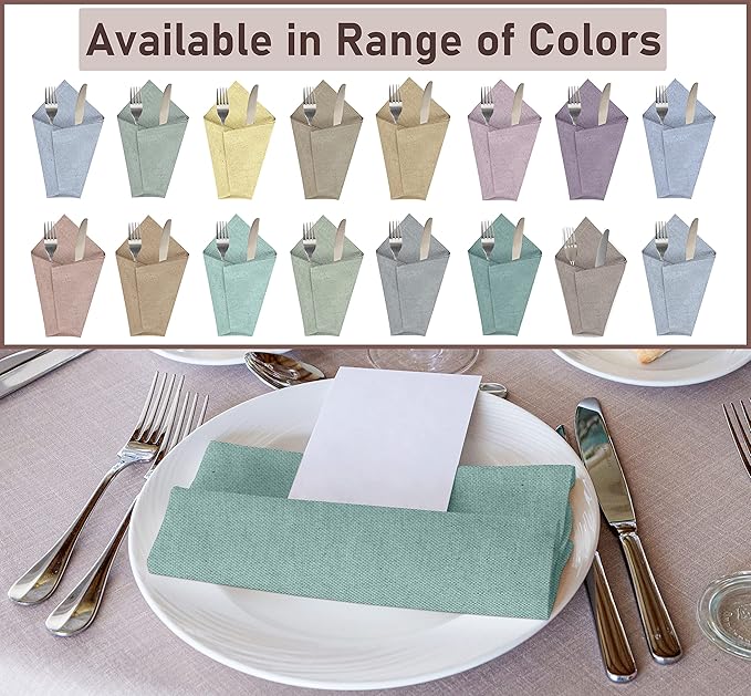 Ruvanti Cloth Napkins Set of 6, 18x18 Reusable Napkins Cloth Washable, Soft & Durable Table Napkin, Poly Cotton Fabric Dinner Napkins for Parties, Christmas, Thanksgiving, Weddings - Teal