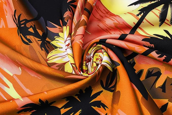 Cromoncent Matching Hawaiian Outfits for Family, Dad and Son Matching Luau Beach Tropical Shirts Mommy Daughter Tropical Sets