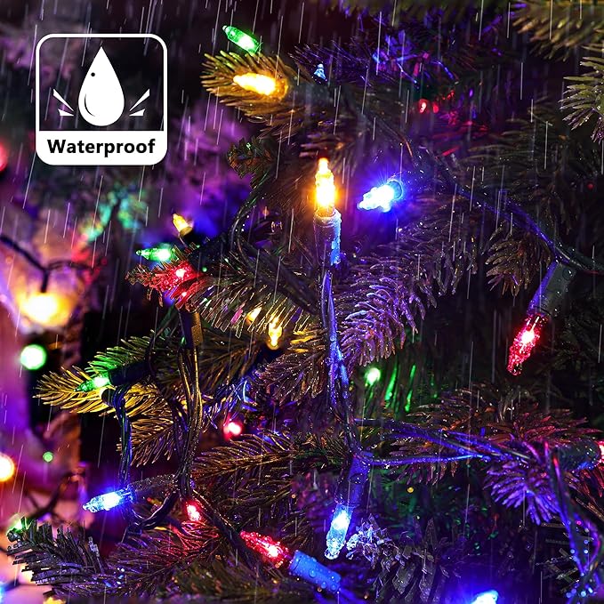 Joomer Mini Christmas String Lights - Total 58.5 FT 300 LED Plug-in String Light, Connectable Waterproof Fairy Lights for Indoor Outdoor Decor, Patio, Home,Christmas Decoration - Multicolor
