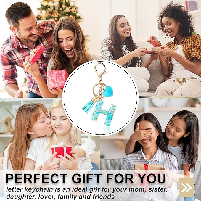 Initial Letter Keychain, Butterfly Keychain Cute Resin, Initial Keychain Backpack Charms, Key chain for Women, Girls