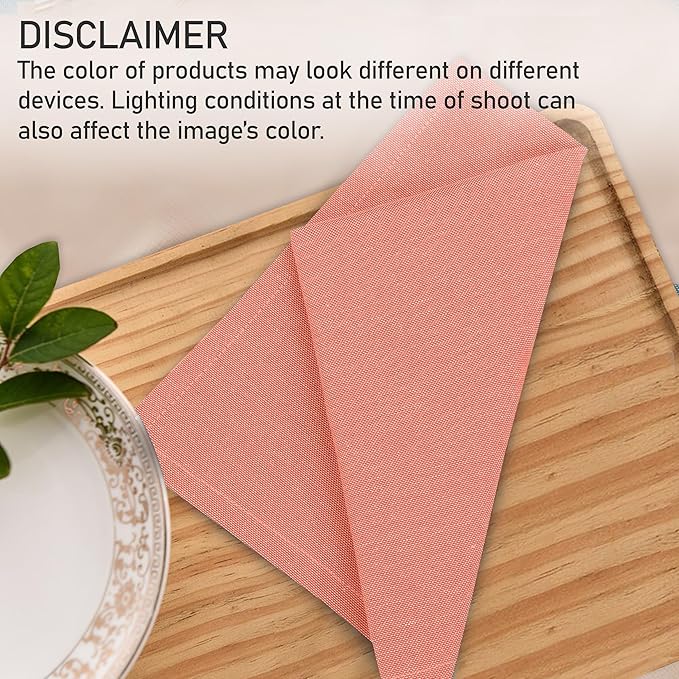 Ruvanti Cloth Napkins Set of 6, 18x18 Reusable Napkins Cloth Washable, Soft & Durable Table Napkin, Poly Cotton Fabric Dinner Napkins for Parties, Christmas, Thanksgiving, Weddings - Orange Rust