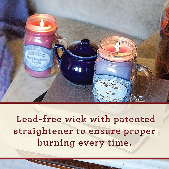 Our Own Candle Company Blood Orange Scented Mason Jar Candle, 100 Hour Burn Time - 13 Ounces