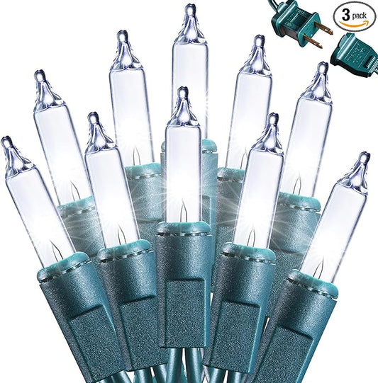 Joomer Mini Christmas String Lights - Total 58.5 FT 300 LED Plug-in String Light, Connectable Waterproof Fairy Lights for Indoor Outdoor Decor, Patio, Home,Christmas Decoration - White