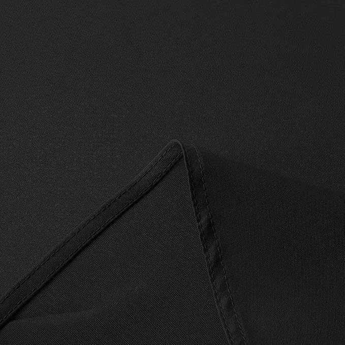 sancua Round Tablecloth - 90 Inch - Water Resistant Spill Proof Washable Polyester Table Cloth Decorative Fabric Table Cover for Dining Tables, Buffet Parties and Camping, Black